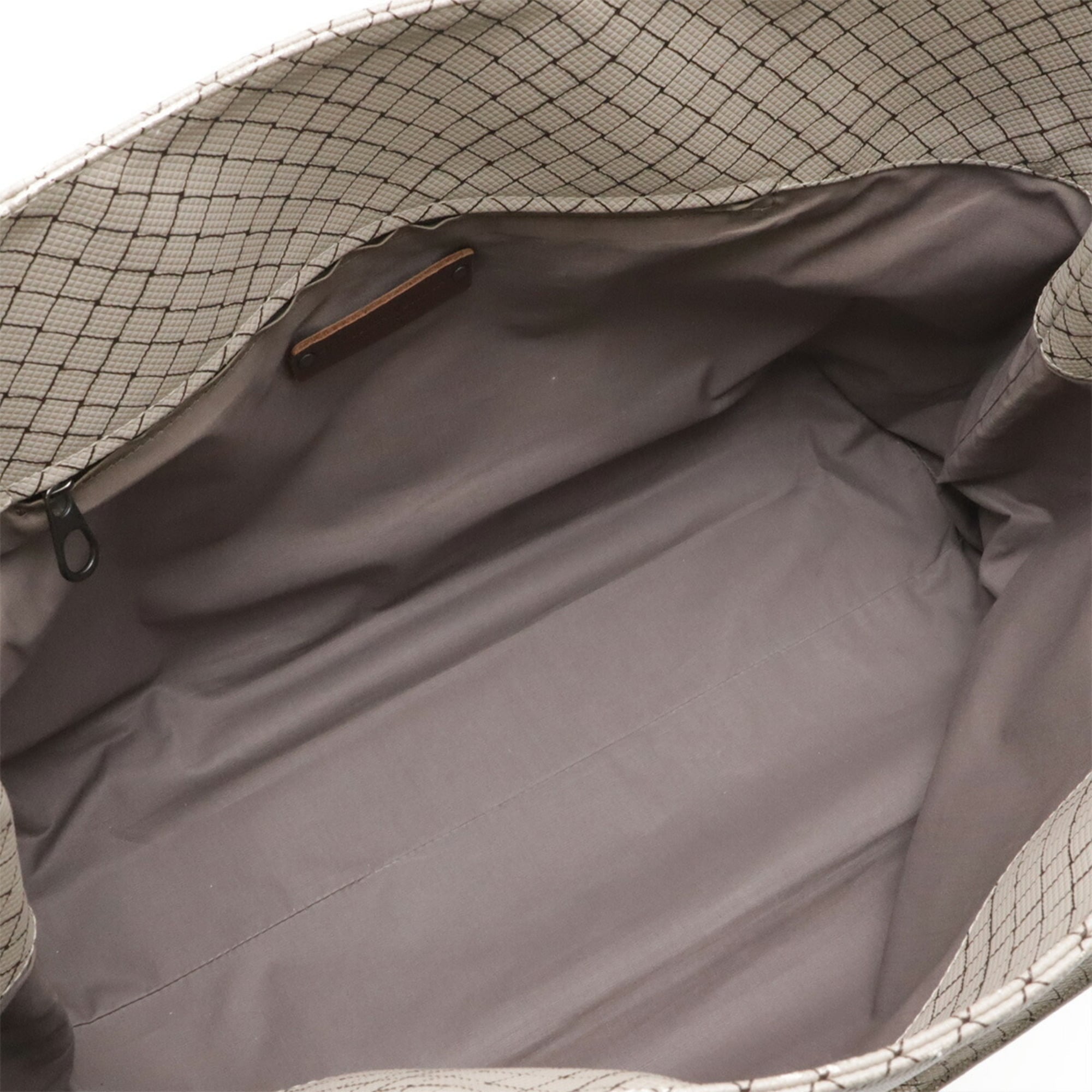 Bottega Veneta Dark Brown Coated Canvas Pvc Leather Shoulder Bag Tote Bag (Pre-Owned)