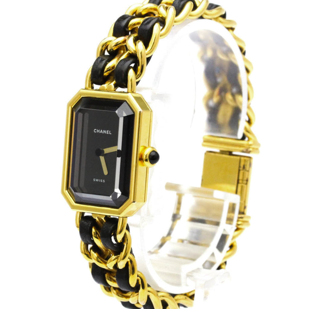 Chanel Premiere Rock Quartz Watch Plated Metal And Leather Watch (Pre-Owned)