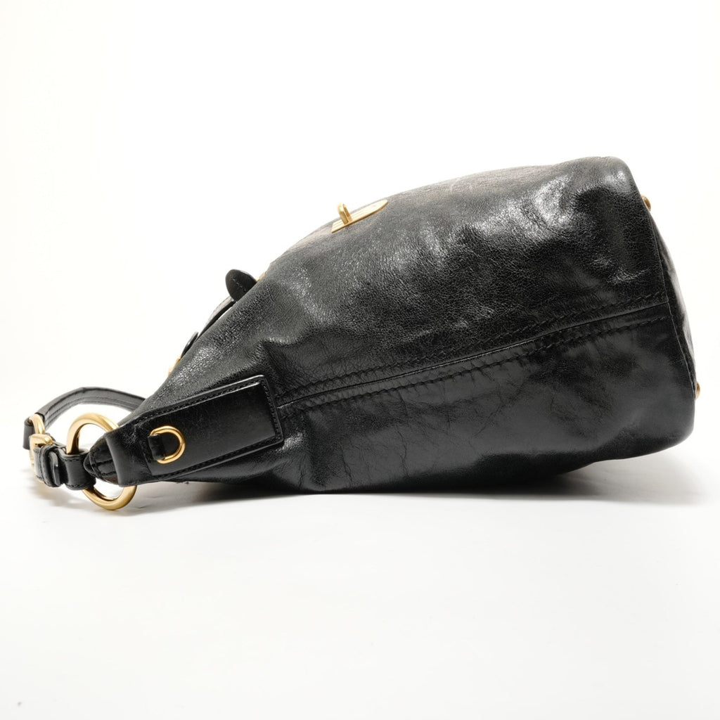 Prada Black Leather Shoulder Bag (Pre-Owned)