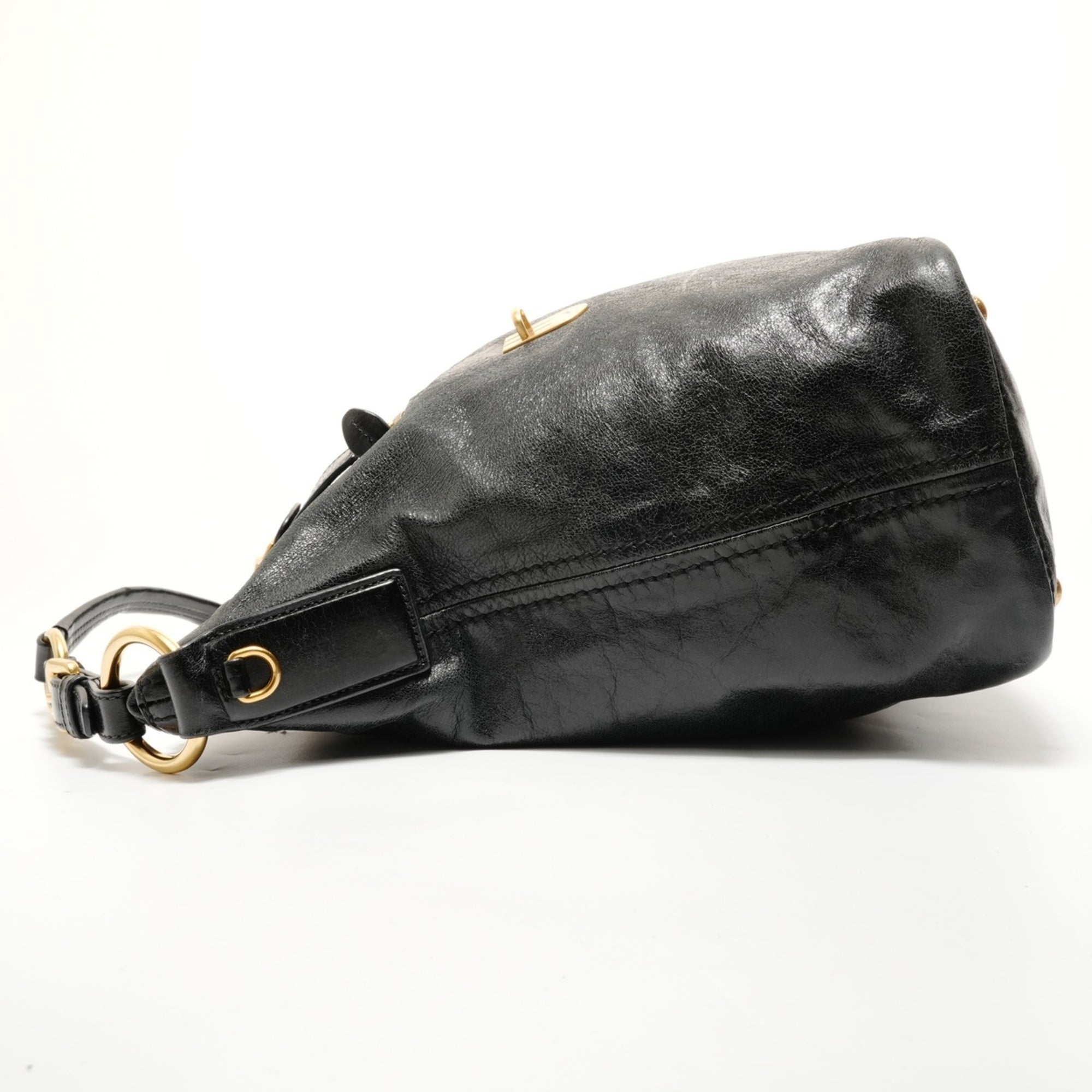 Prada Black Leather Shoulder Bag (Pre-Owned)