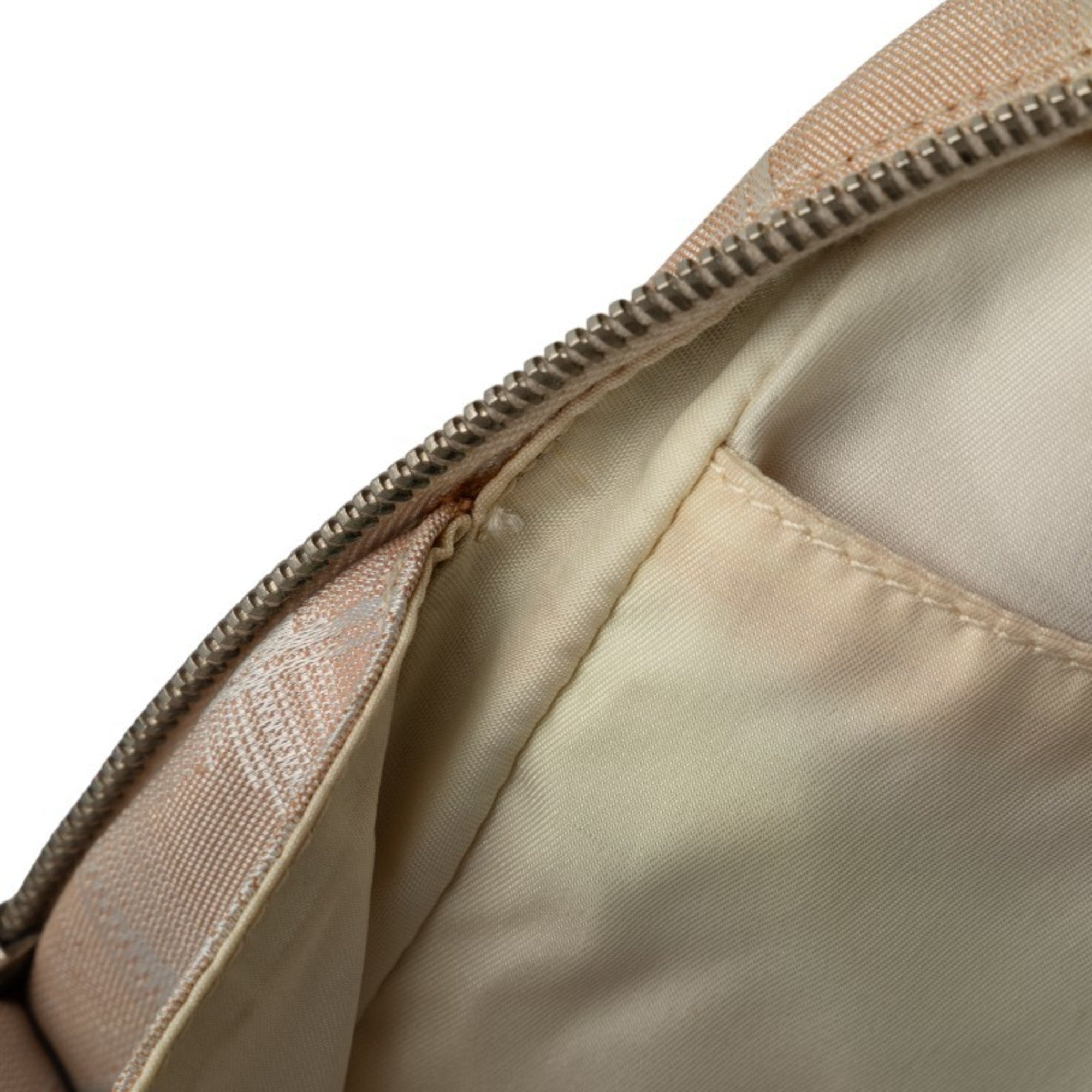 Chanel Beige Canvas Leather Briefcase Handbag (Pre-Owned)