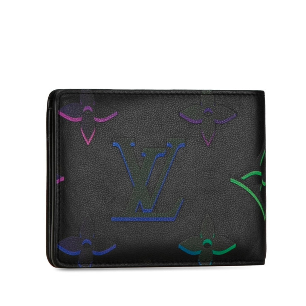 Louis Vuitton Black Noir Leather Bill Wallet (Bi-Fold) (Pre-Owned)