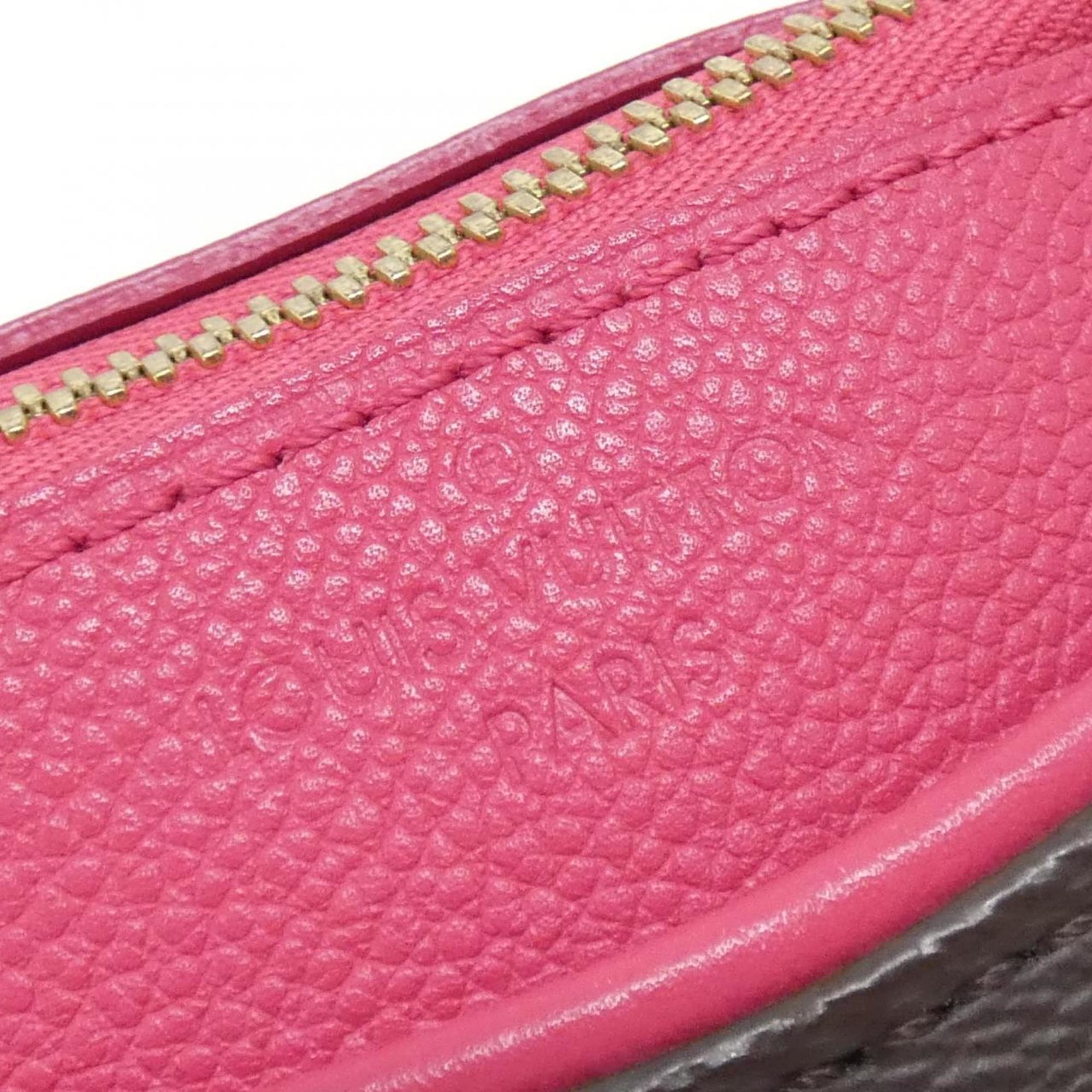 Louis Vuitton Monogram Marron Rose Litchi Coated Canvas Leather Handbag (Pre-Owned)