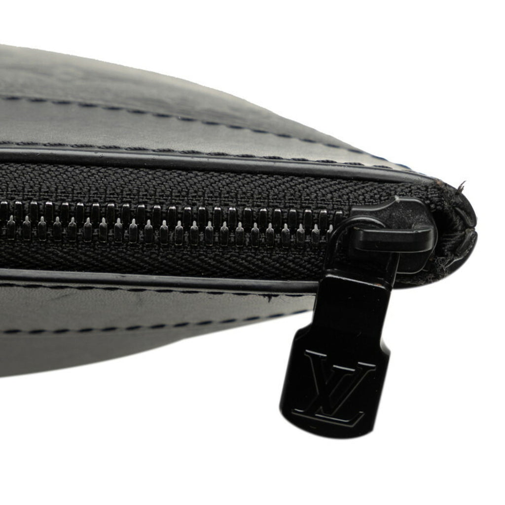 Louis Vuitton Black Leather Clutch Bag Pochette (Pre-Owned)