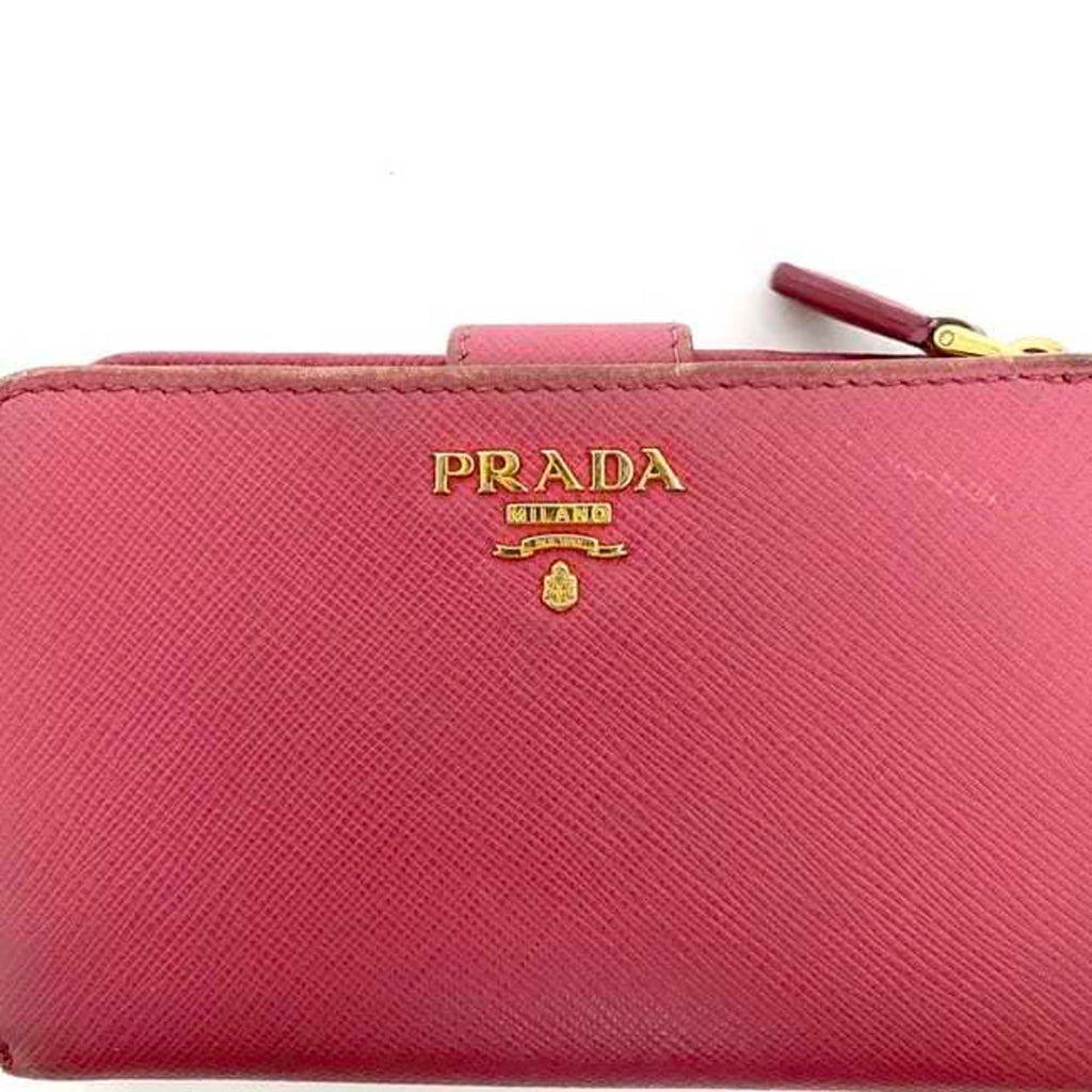Prada Pink Saffiano Metal Wallet (Bi-Fold) (Pre-Owned)