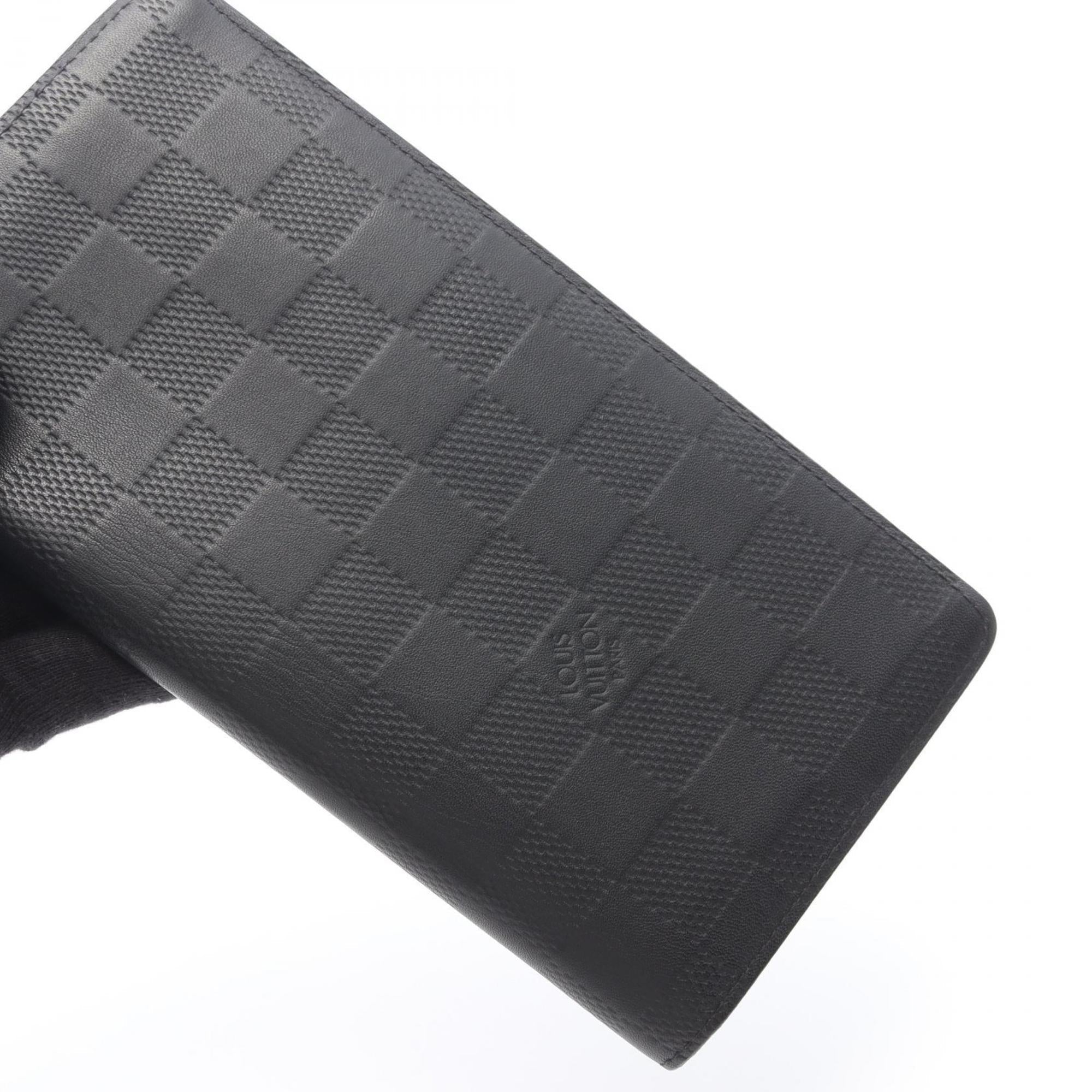 Louis Vuitton Black Onyx Damier Infini Leather Long Wallet (Bi-Fold) (Pre-Owned)