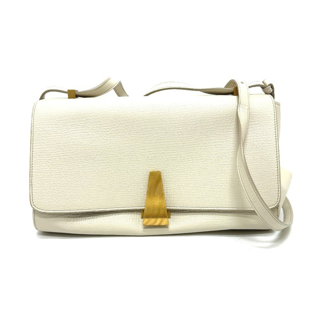Bottega Veneta Ivory White Leather Shoulder Bag (Pre-Owned)