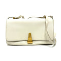 Bottega Veneta Ivory White Leather Shoulder Bag (Pre-Owned)