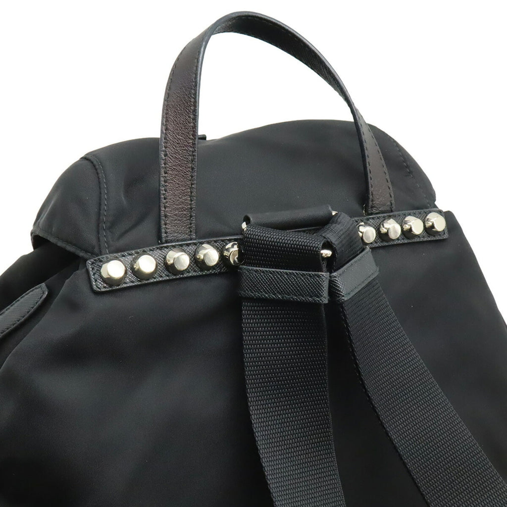 Prada Black Nero Nylon Leather Backpack (Pre-Owned)
