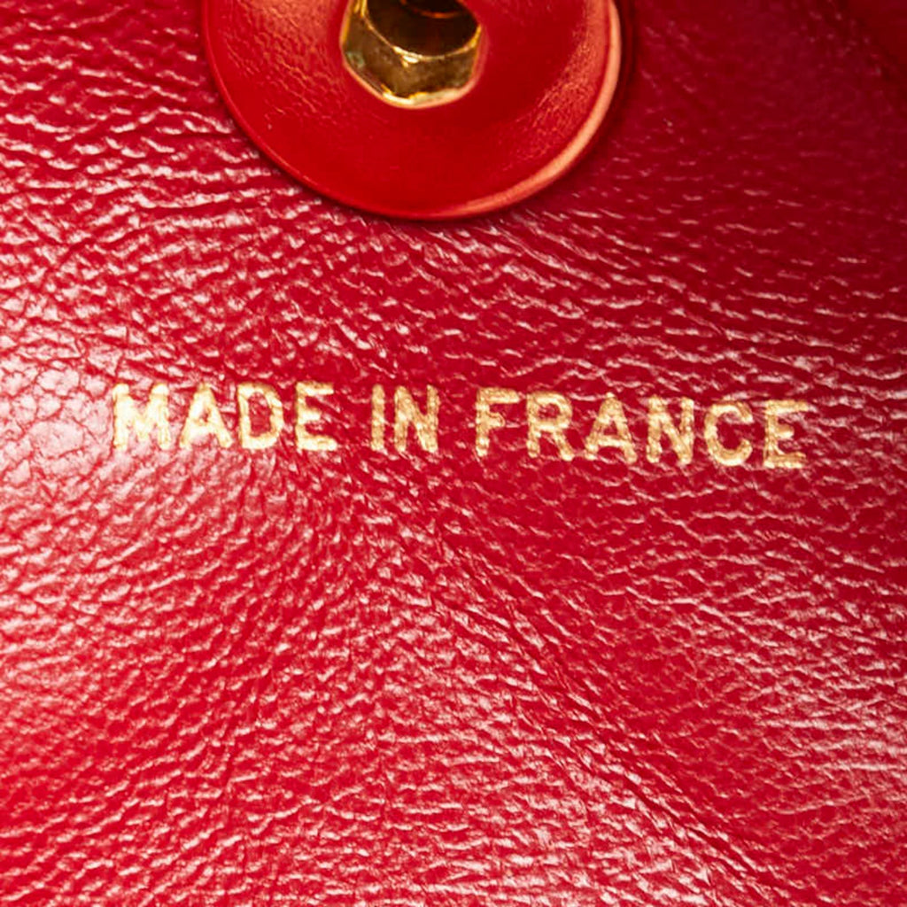 Chanel Red Color Leather Backpack (Pre-Owned)