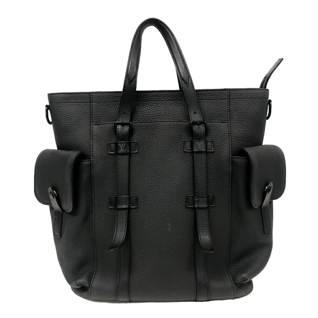 Louis Vuitton Taurillon Black Leather Tote Bag (Pre-Owned)