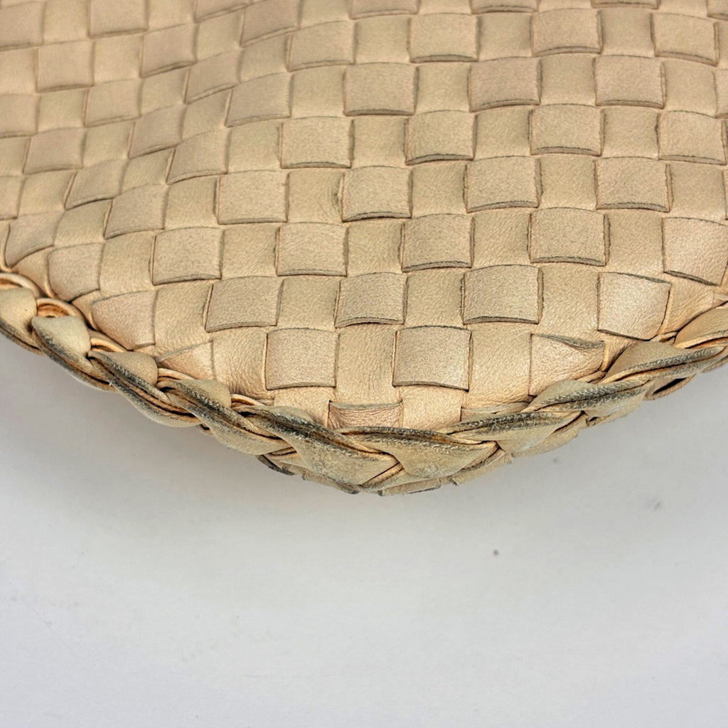 Bottega Veneta Intrecciato Light Beige Leather Handbag Shoulder Bag (Pre-Owned)