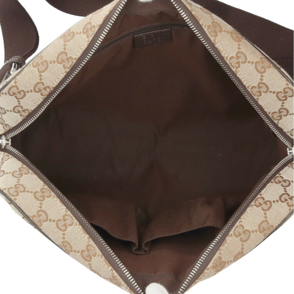 Gucci Gg Canvas Beige Brown Gg Canvas Shoulder Bag (Pre-Owned)