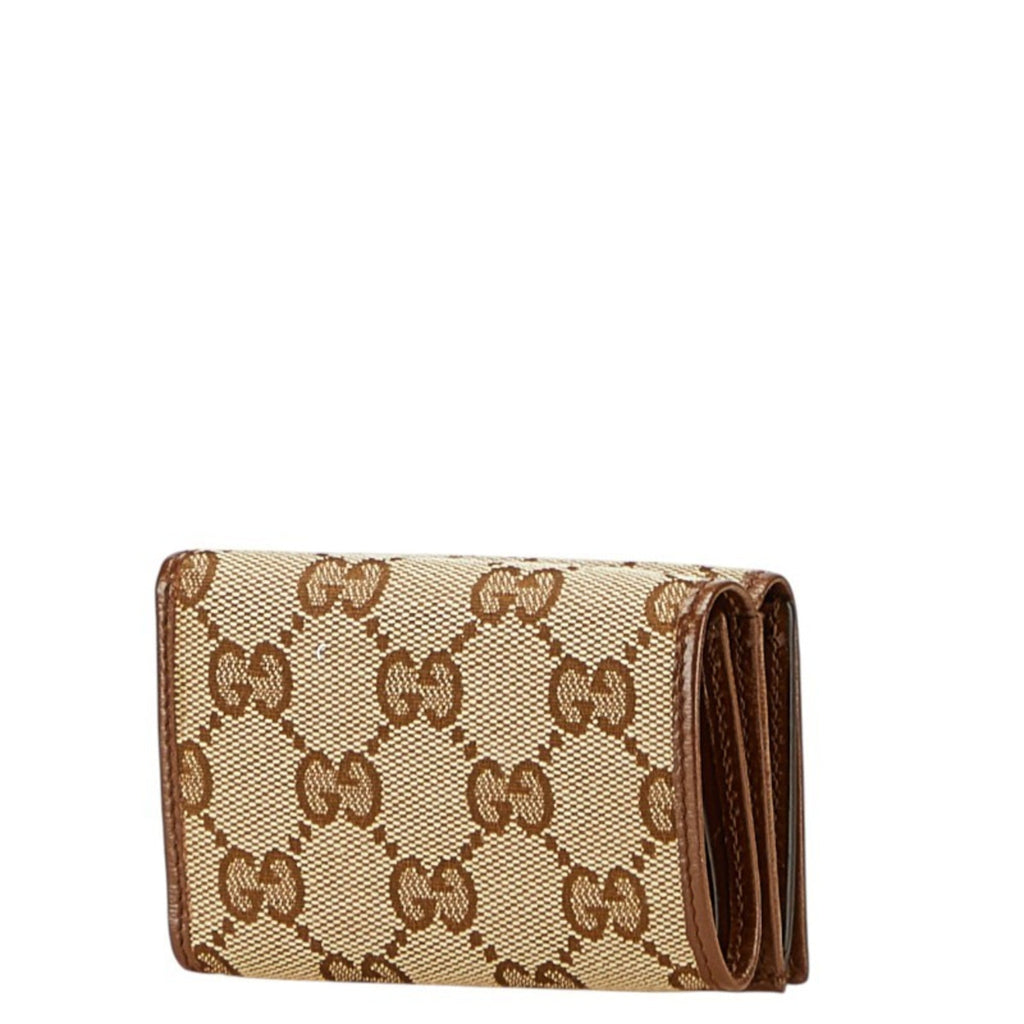 Gucci Brown Canvas Leather Wallet (Bi-Fold) (Pre-Owned)