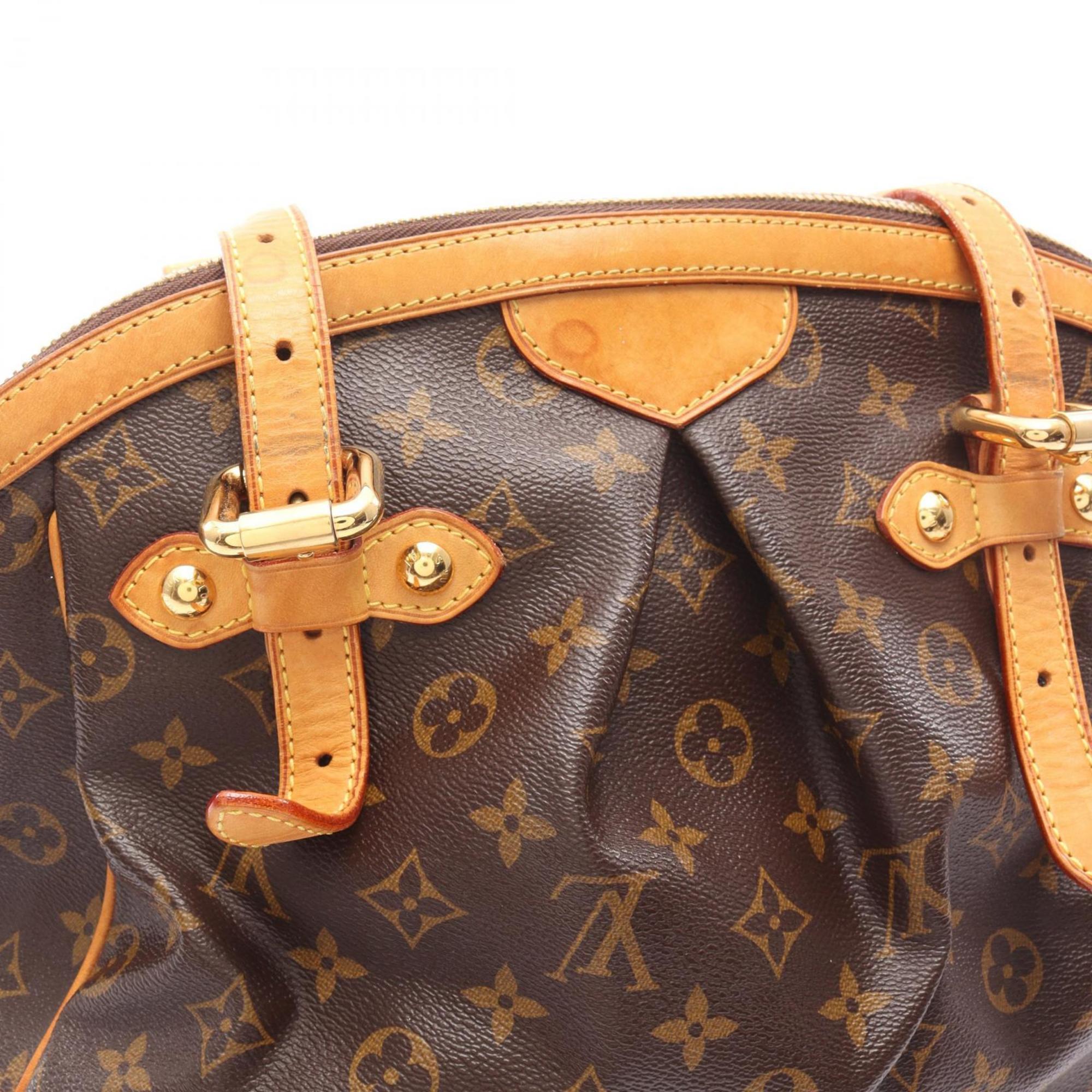 Louis Vuitton Brown Pvc Coated Canvas Leather Handbag (Pre-Owned)