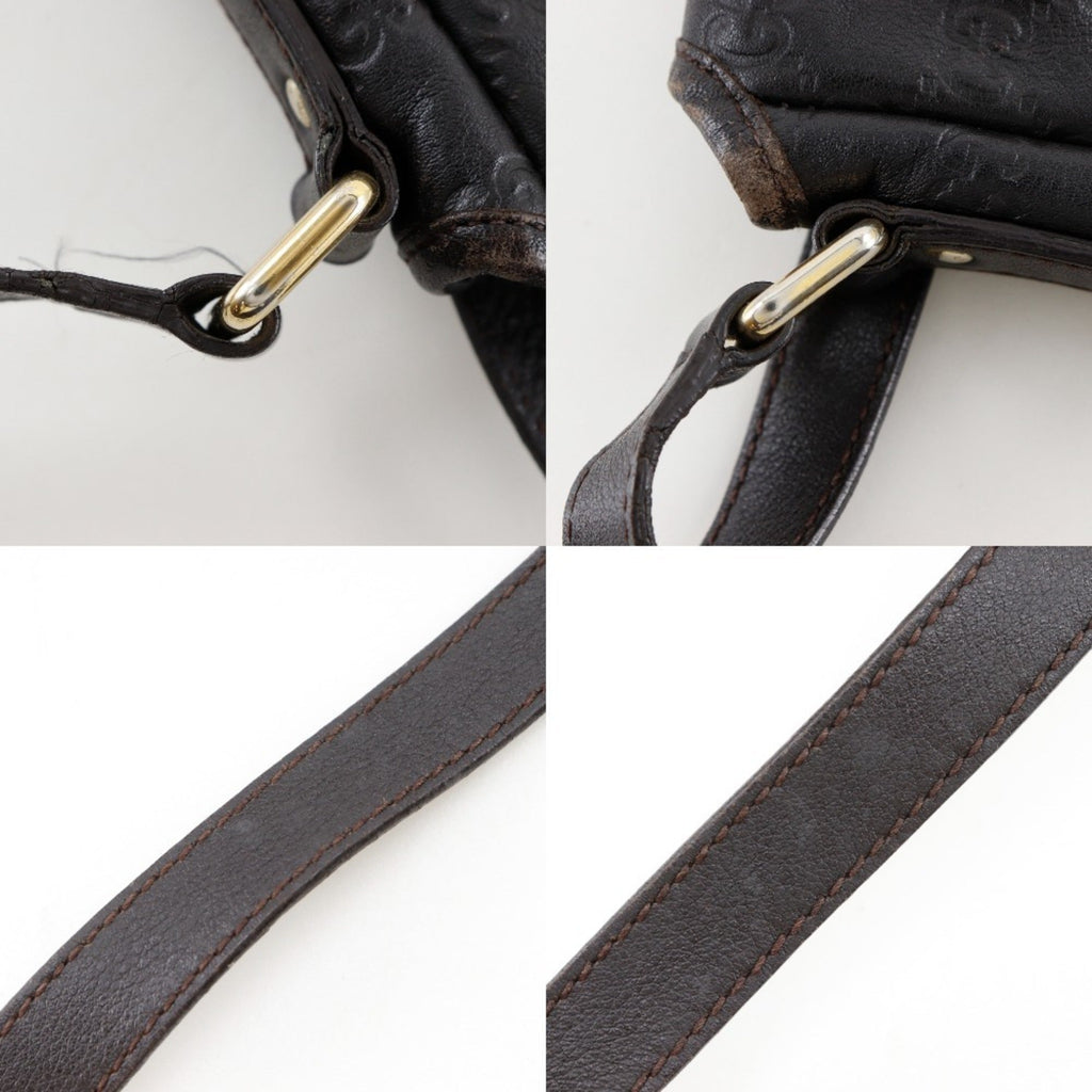 Gucci Brown Leather Shoulder Bag (Pre-Owned)