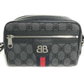Gucci Black Canvas Leather Pochette Shoulder Bag (Pre-Owned)
