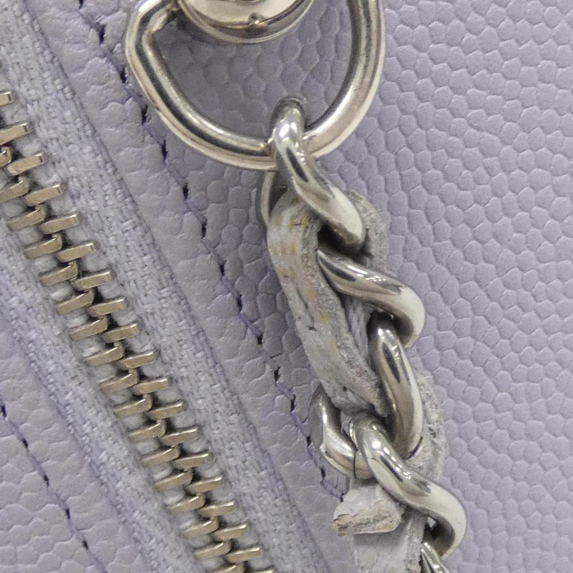 Chanel Light Purple Grained Calfskin Shoulder Bag (Pre-Owned)