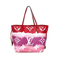 Louis Vuitton Pink Red Color Canvas Shoulder Bag Tote Bag (Pre-Owned)