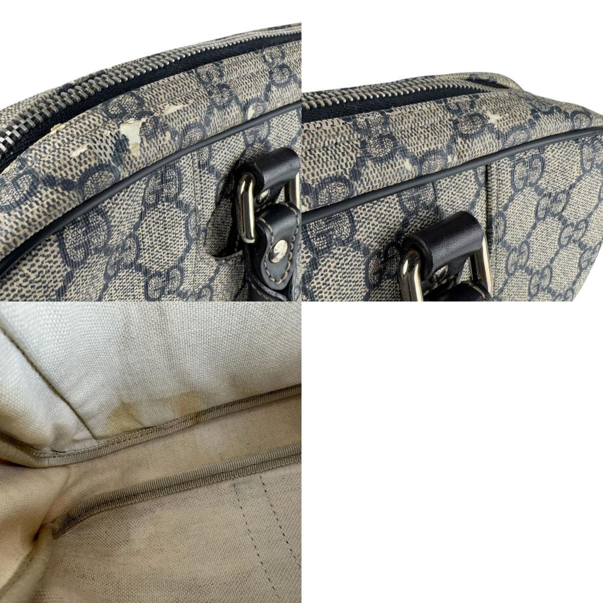 Gucci Navy Gg Supreme Handbag (Pre-Owned)