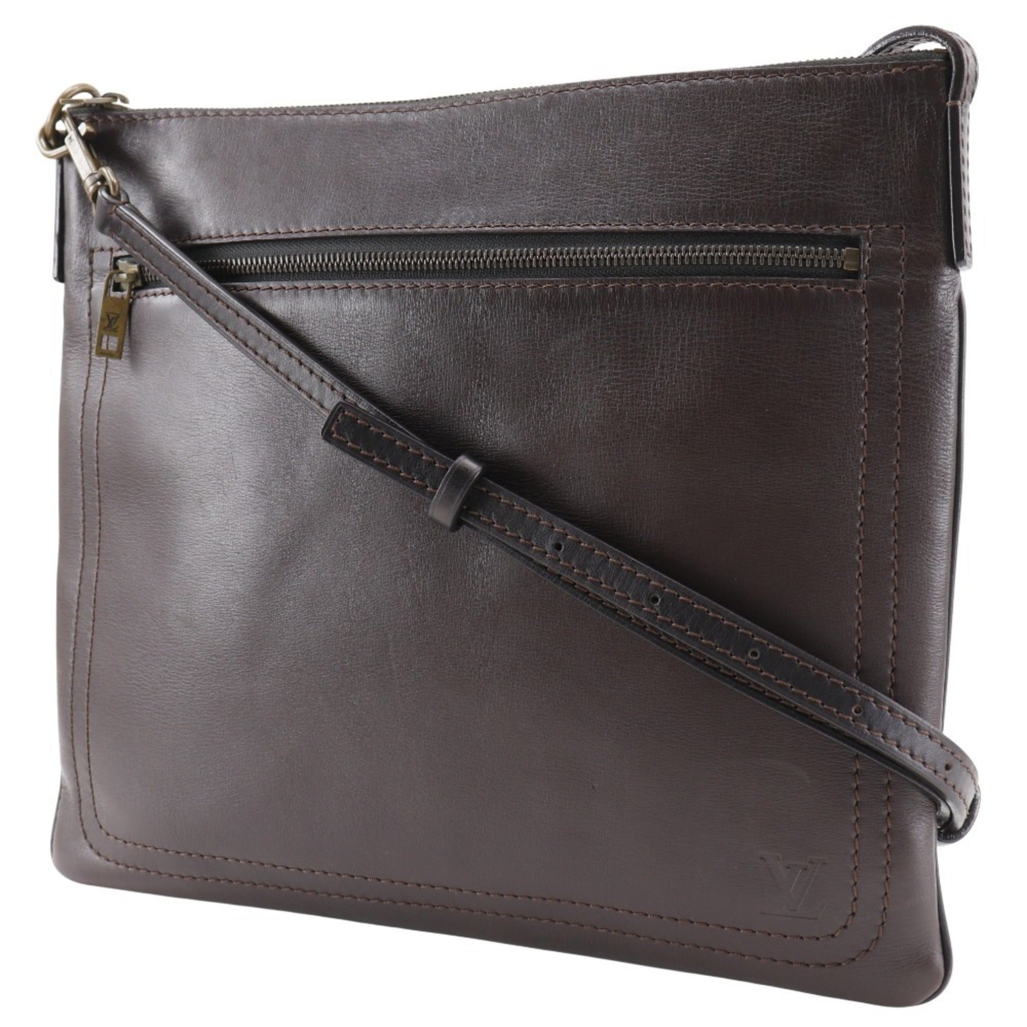 Louis Vuitton Brown Coffee Leather Shoulder Bag (Pre-Owned)