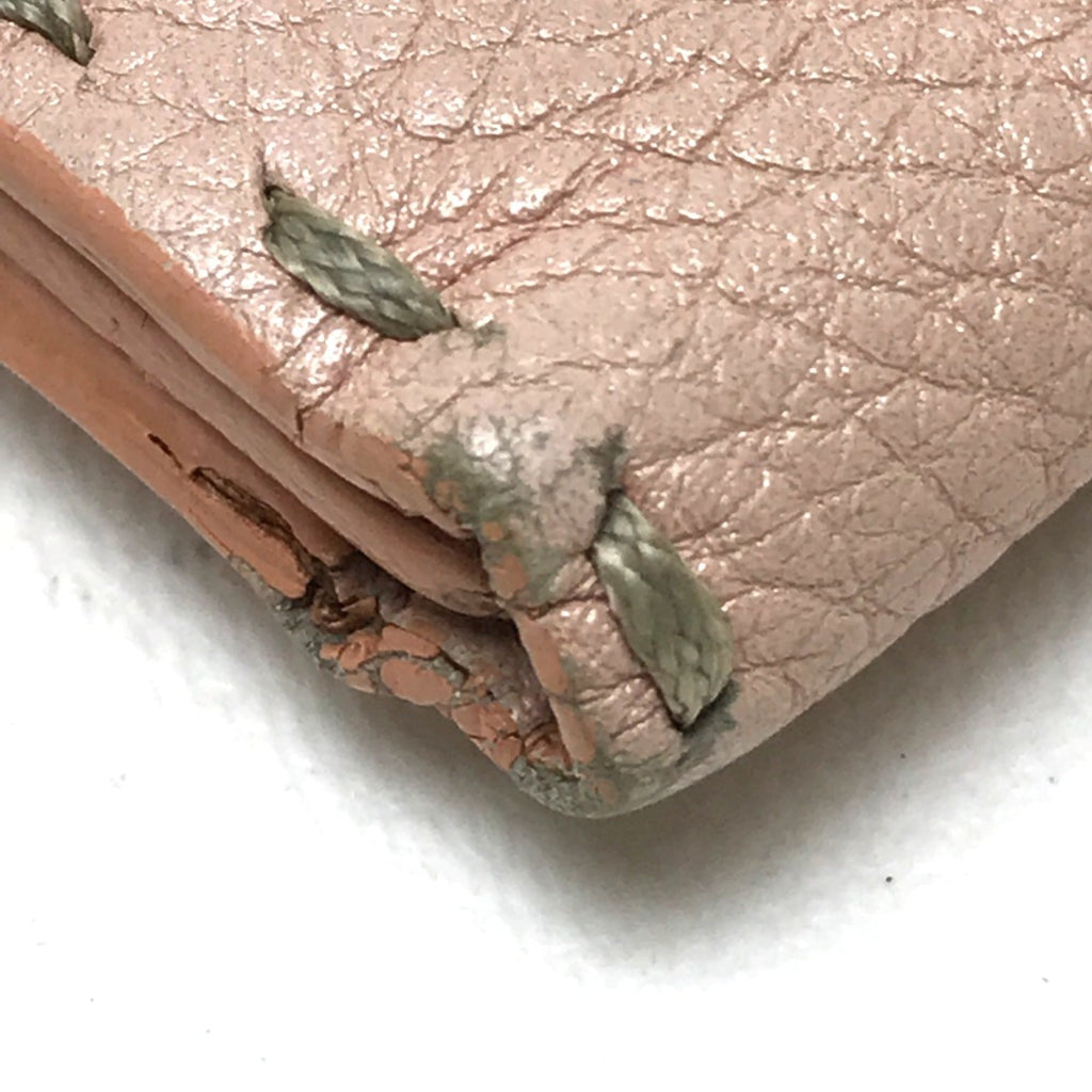 Fendi Pink Leather Long Wallet (Bi-Fold) (Pre-Owned)