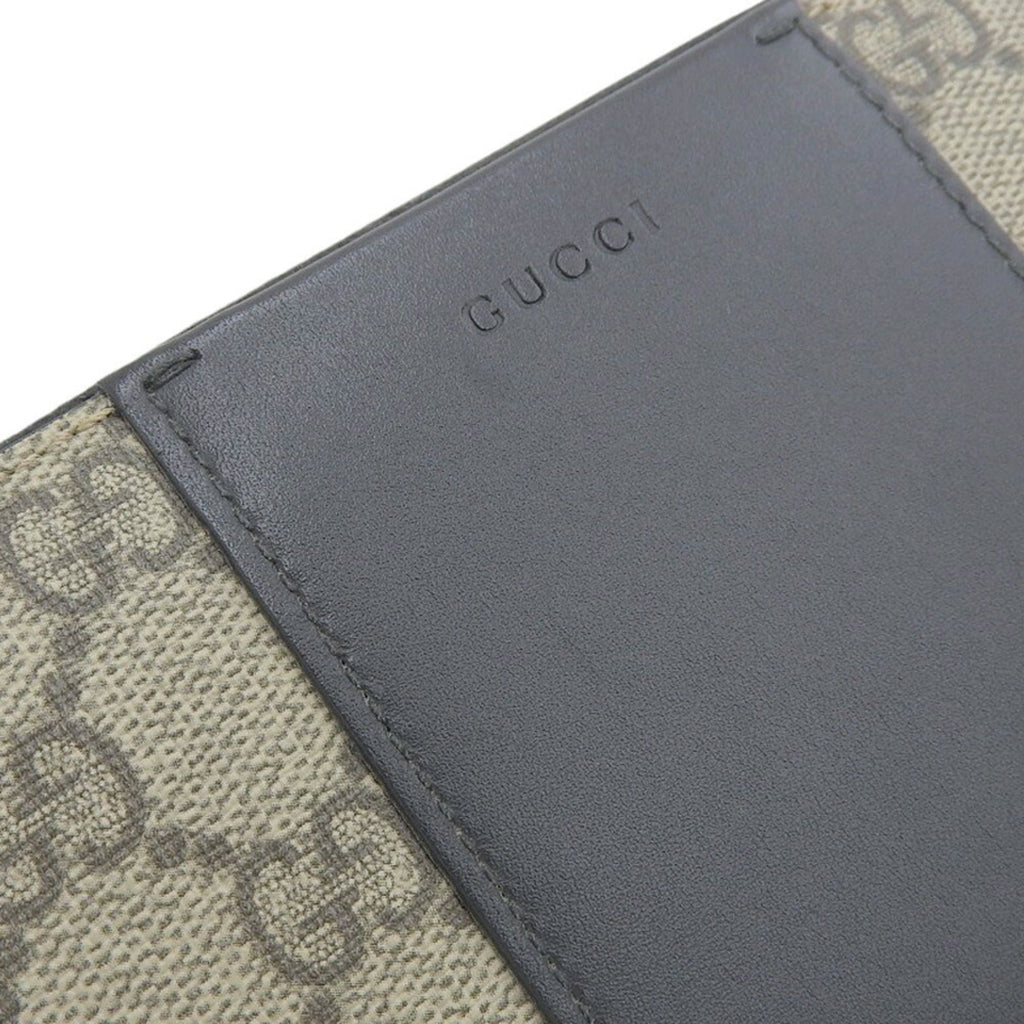 Gucci Beige Black Gg Supreme Long Wallet (Bi-Fold) (Pre-Owned)