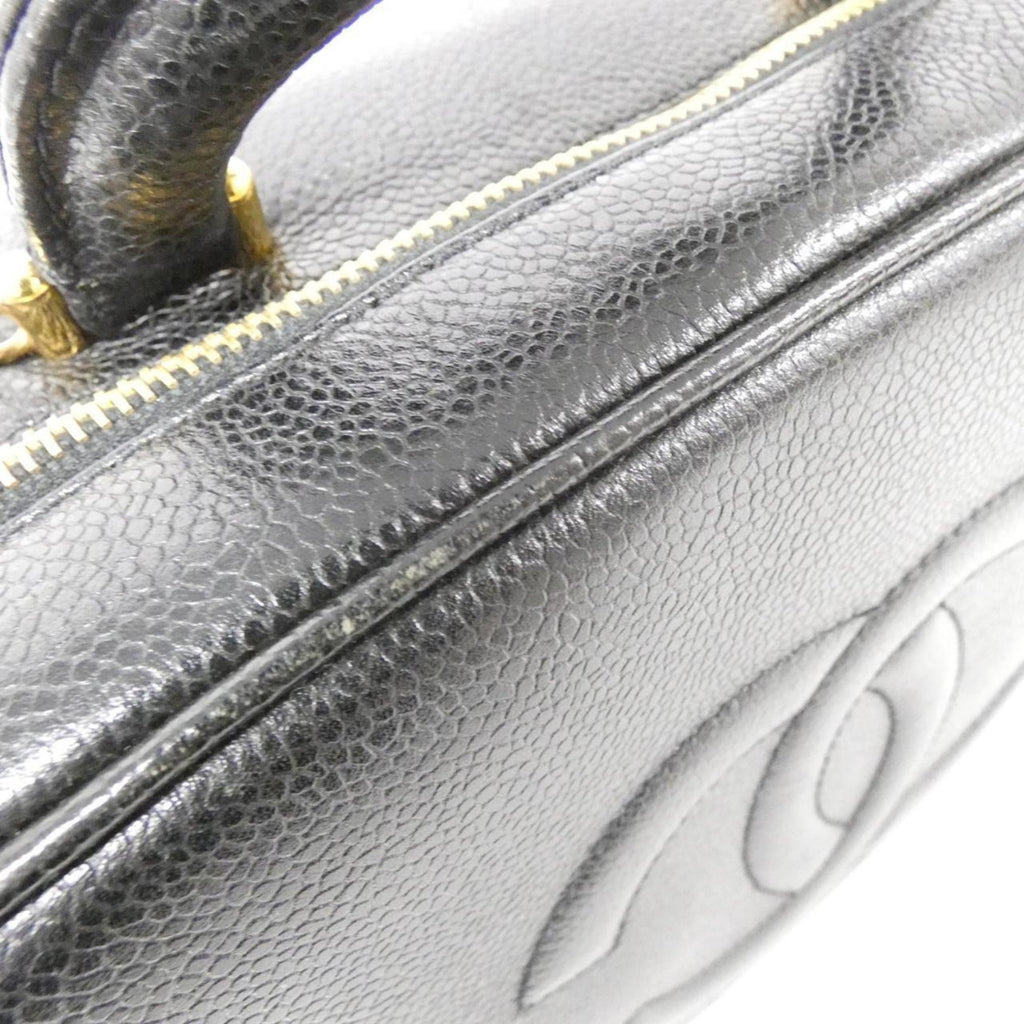 Chanel Black Caviar Leather Handbag (Pre-Owned)