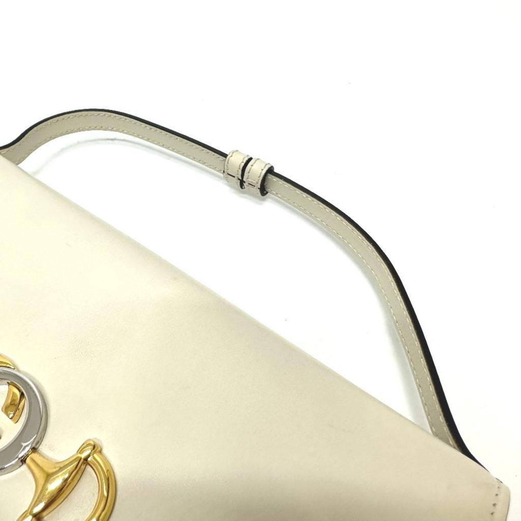 Gucci Off-White Leather Shoulder Bag (Pre-Owned)