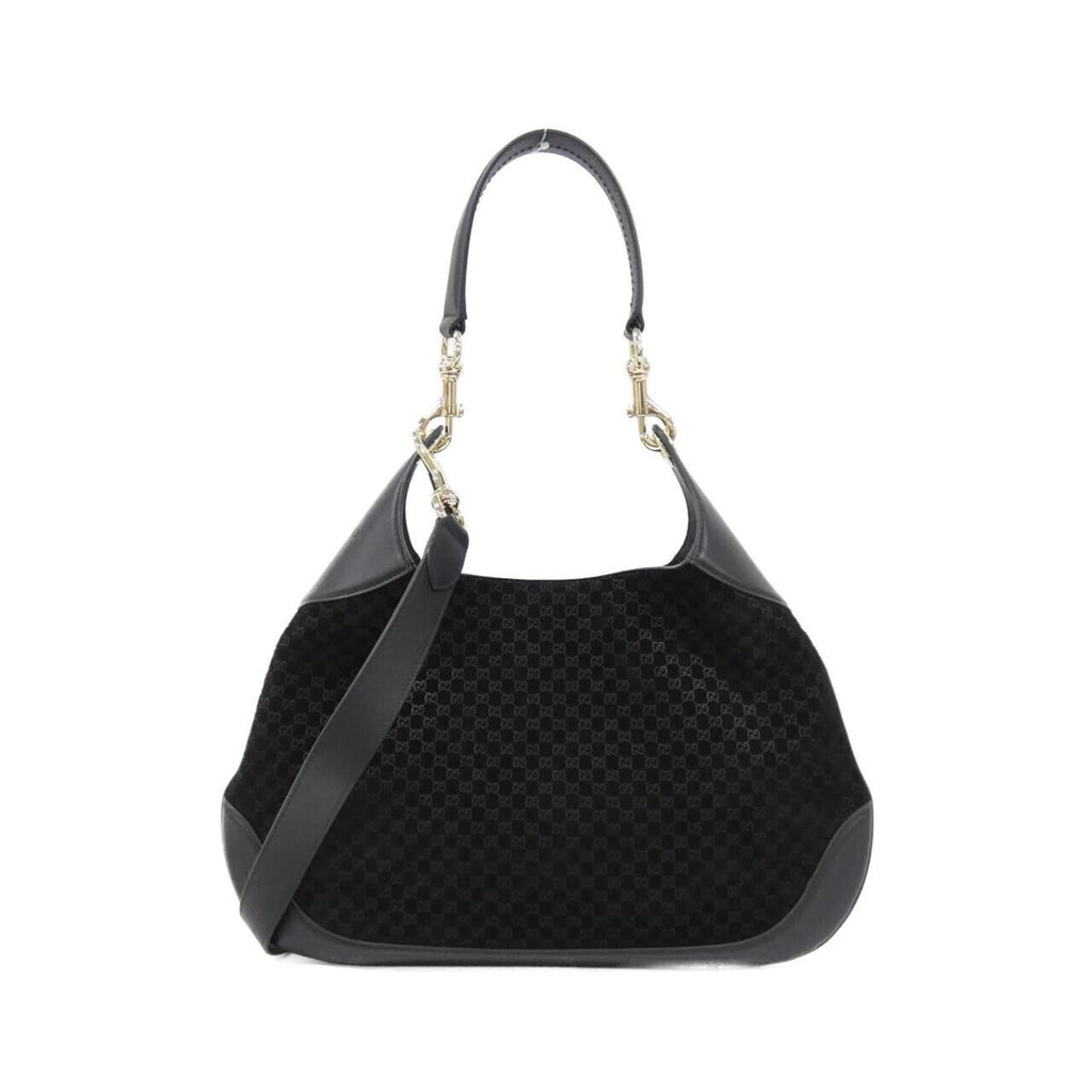 Gucci Black Suede Leather Shoulder Bag (Pre-Owned)