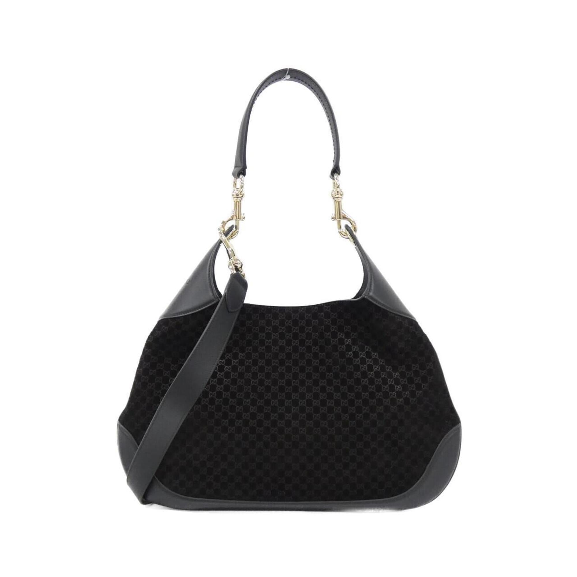 Gucci Black Suede Leather Shoulder Bag (Pre-Owned)