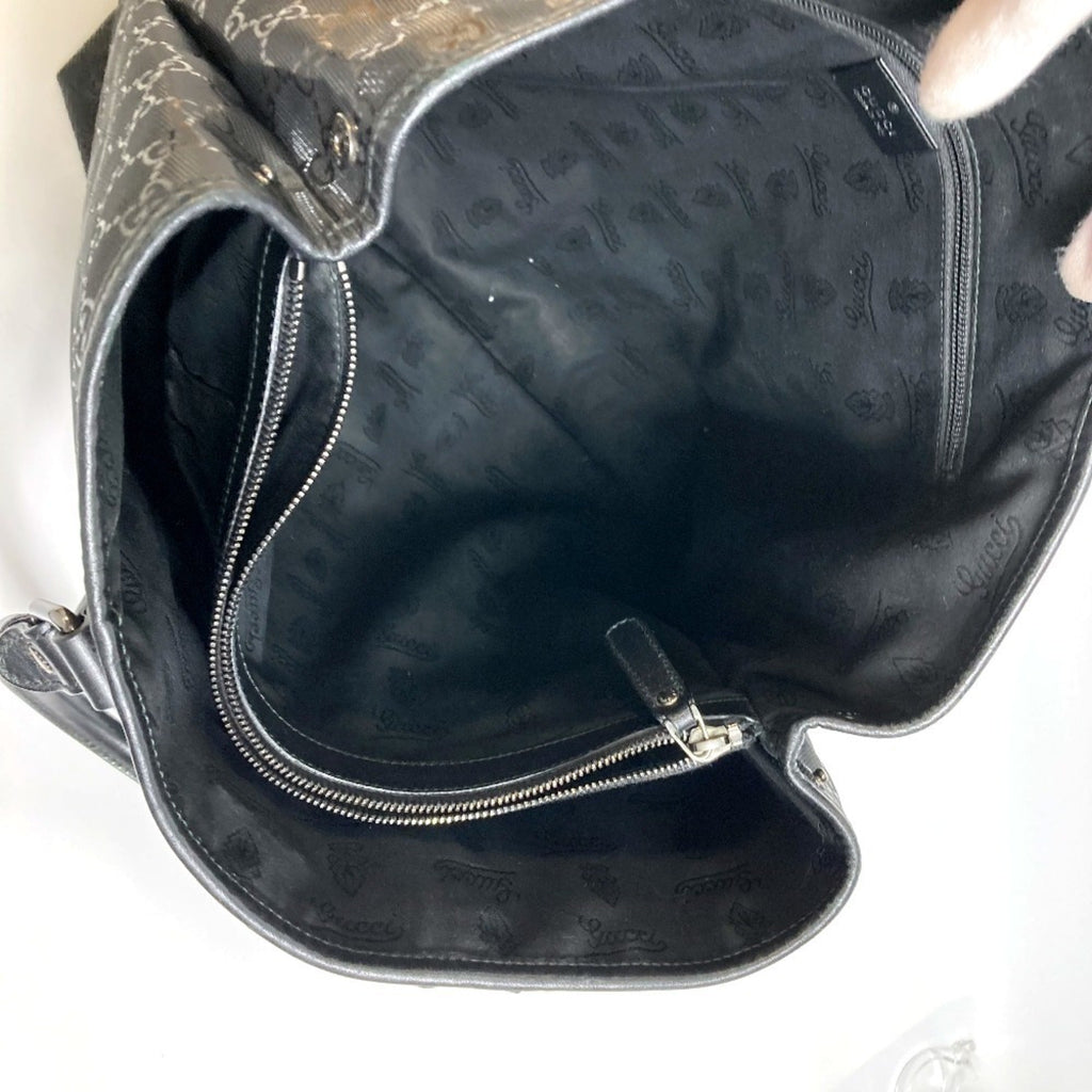 Gucci Black Gg Imprimé Tote Bag (Pre-Owned)