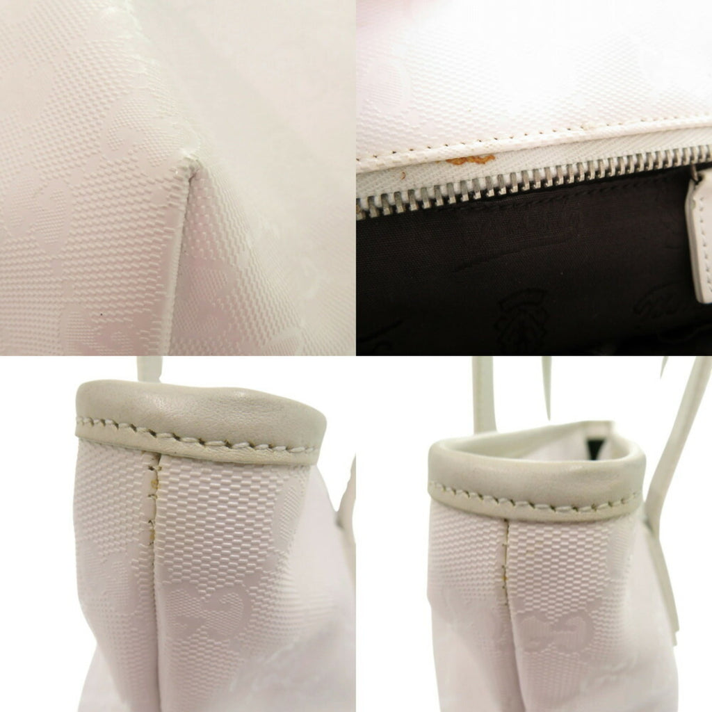 Gucci White Pvc Leather Tote Bag (Pre-Owned)
