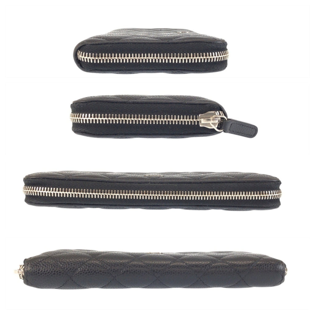 Chanel Black Leather Coin Purse/Coin Case (Pre-Owned)