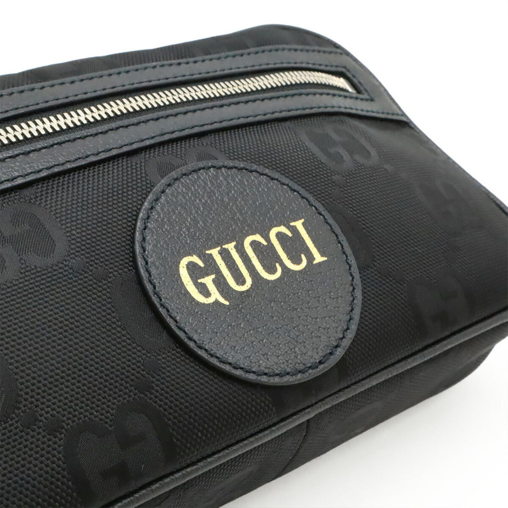 Gucci Black Nylon Canvas Leather Fanny Pack Sling Bag (Pre-Owned)