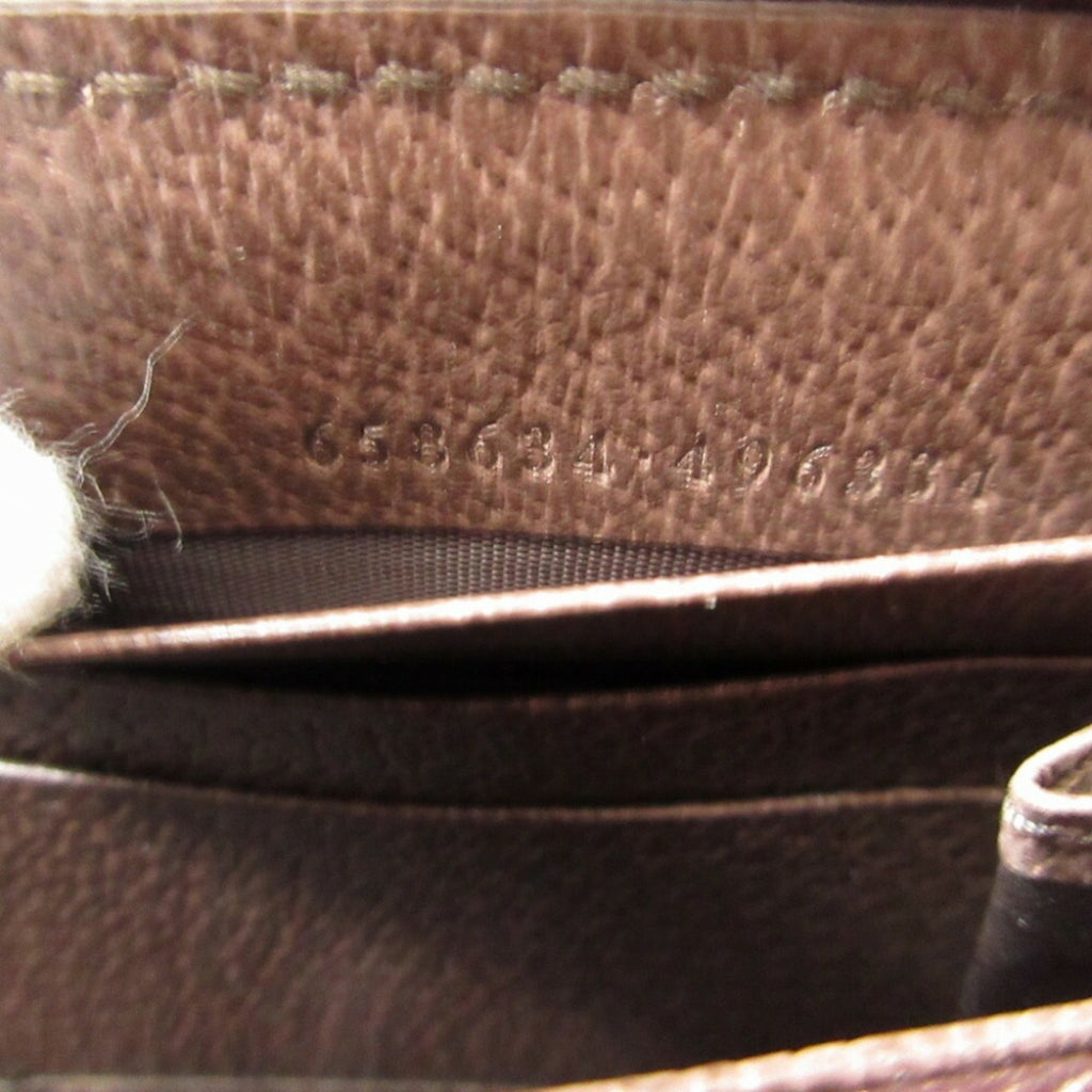 Gucci Beige Brown Gg Supreme Leather Coin Purse/Coin Case (Pre-Owned)