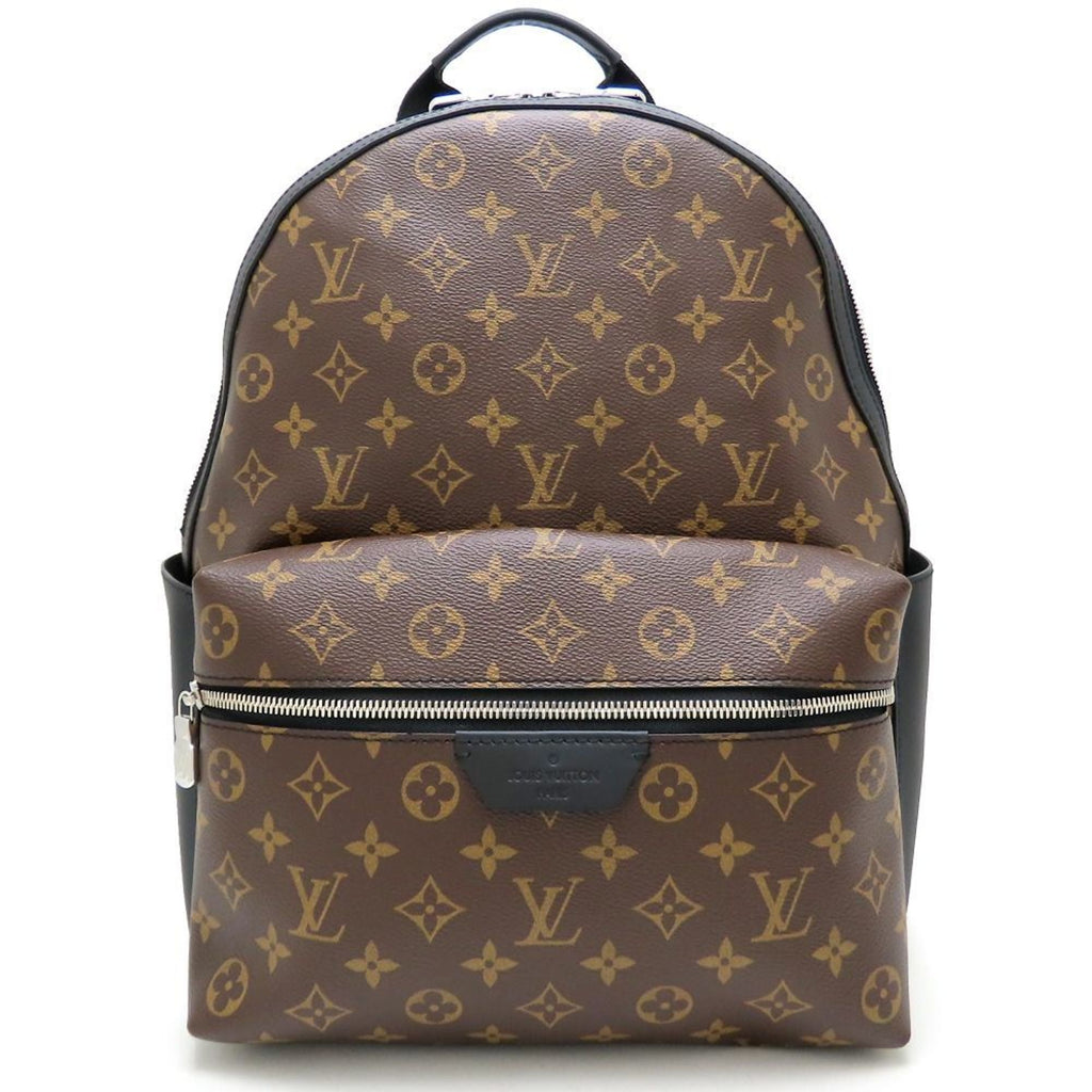 Louis Vuitton Black Brown Canvas Leather Backpack (Pre-Owned)