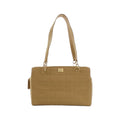 Chanel Beige Grained Calfskin Shoulder Bag (Pre-Owned)