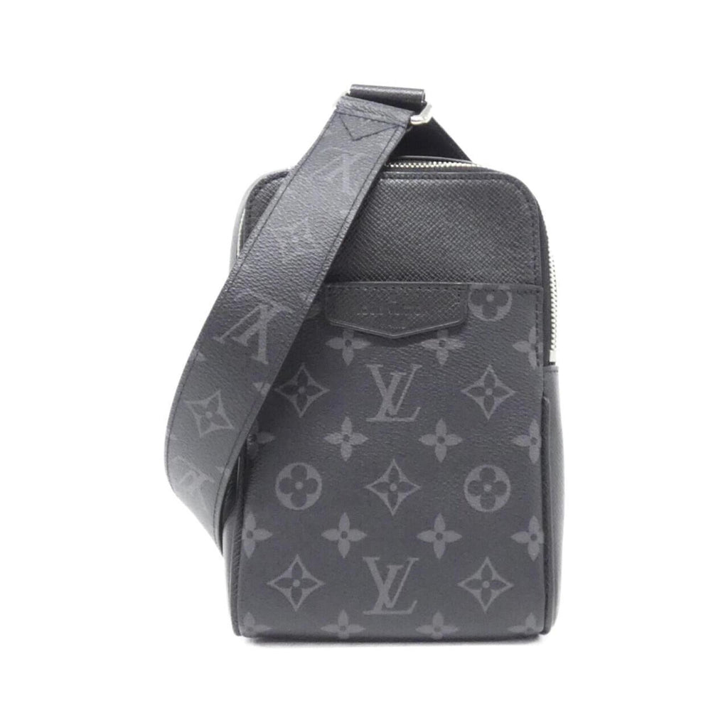 Louis Vuitton Taigarama Black Coated Canvas Leather Shoulder Bag (Pre-Owned)