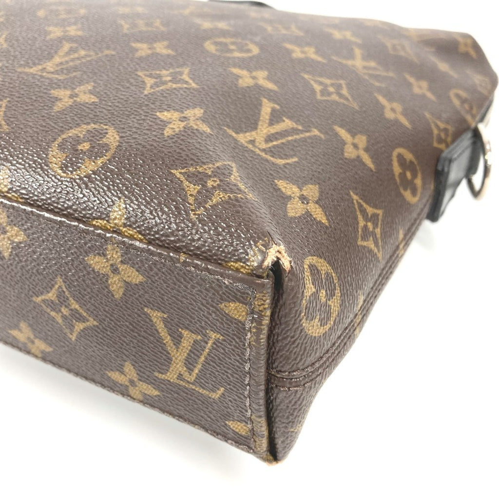 Louis Vuitton Black Brown Monogram Canvas Handbag (Pre-Owned)