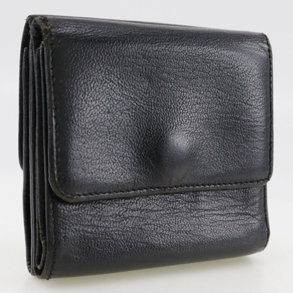 Chanel Black Leather Wallet (Bi-Fold) (Pre-Owned)