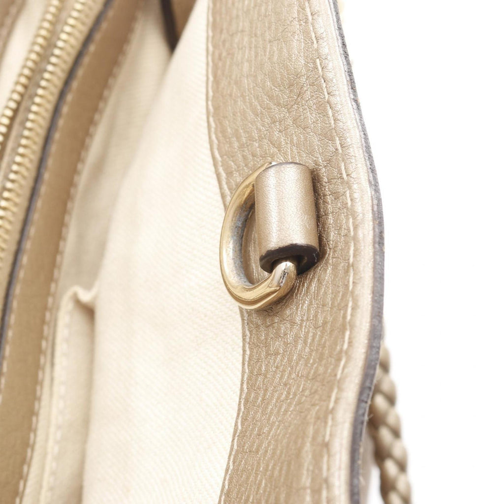 Gucci Gold Leather Tote Bag (Pre-Owned)