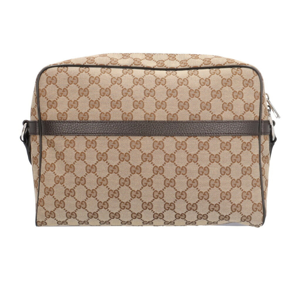 Gucci Gg Canvas Beige Brown Gg Canvas Shoulder Bag (Pre-Owned)