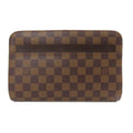 Louis Vuitton Brown Damier Canvas Clutch Bag (Pre-Owned)