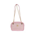 Chanel Gold Pink Viscose Leather Shoulder Bag (Pre-Owned)