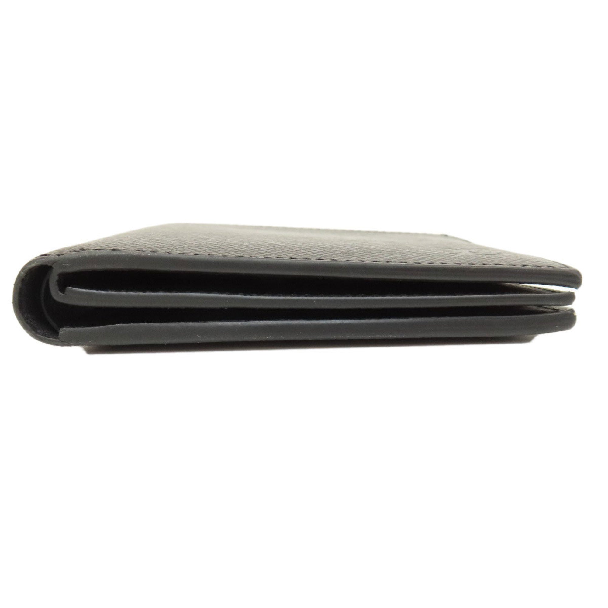 Louis Vuitton Black Taiga Leather Wallet (Bi-Fold) (Pre-Owned)