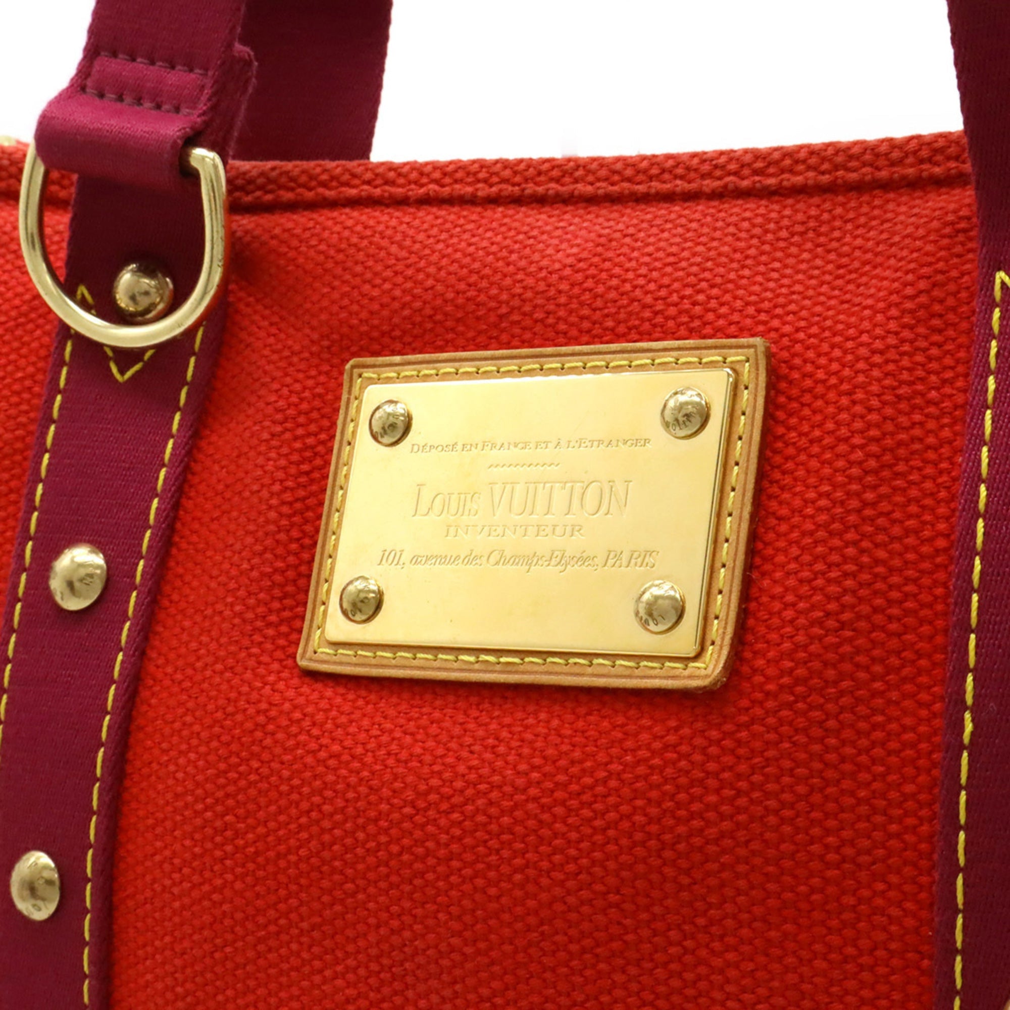 Louis Vuitton Purple Rouge Canvas Shoulder Bag Tote Bag (Pre-Owned)