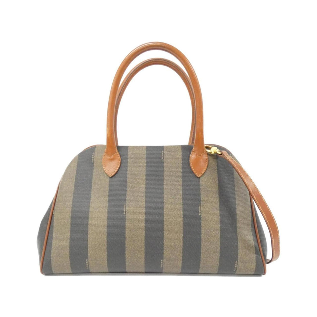 Fendi Brown Coated Canvas Handbag (Pre-Owned)