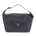 Prada Black Nylon Leather Handbag Pouch Tote Bag (Pre-Owned)