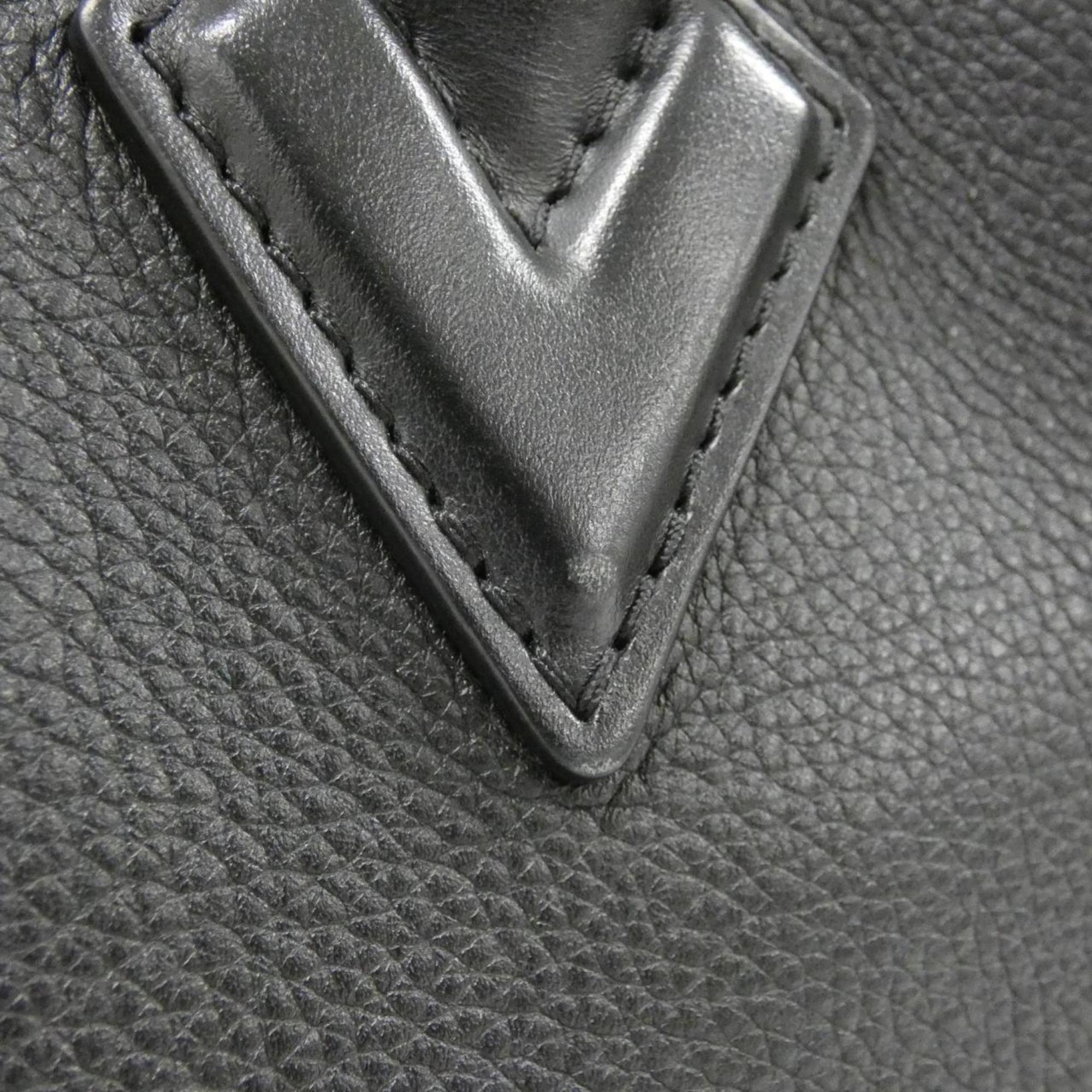 Louis Vuitton Black Coated Canvas Leather Handbag (Pre-Owned)